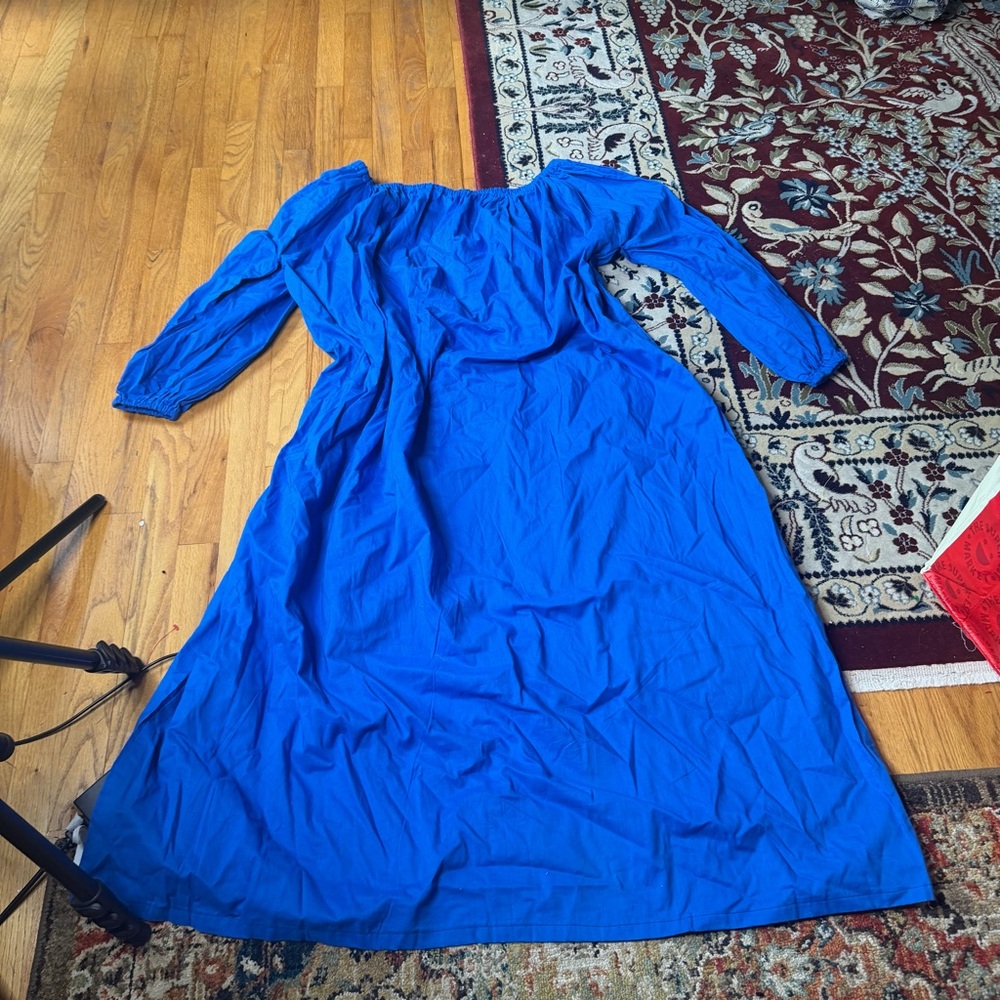 Blue cotton renaissance faire chemise